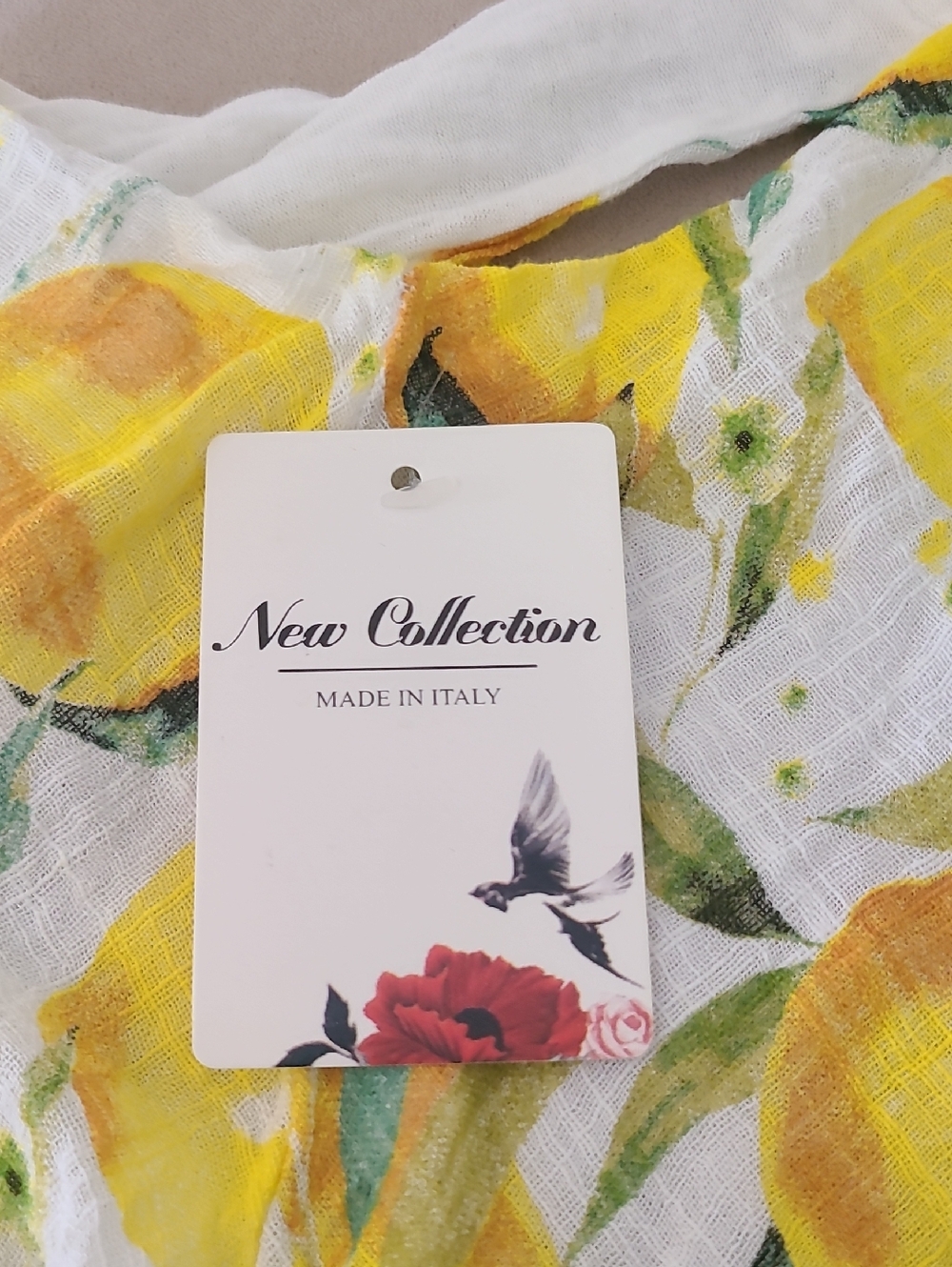 Lemon Print Sleeveless V-Neck Dress - Picture 8 of 9
